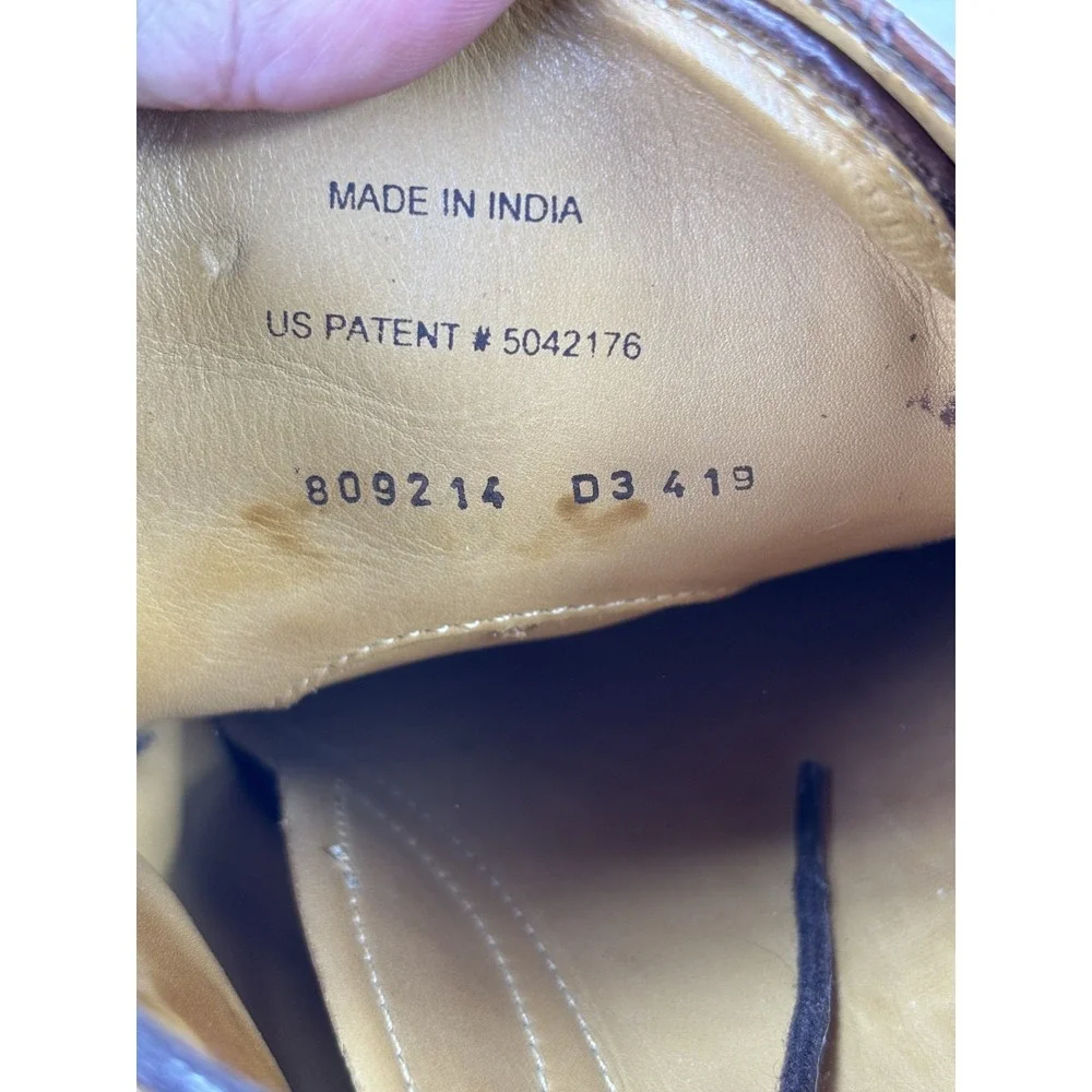 Cole Haan Dress Shoes Mens 15M Brown Leather Split Apron Toe Oxford Derby